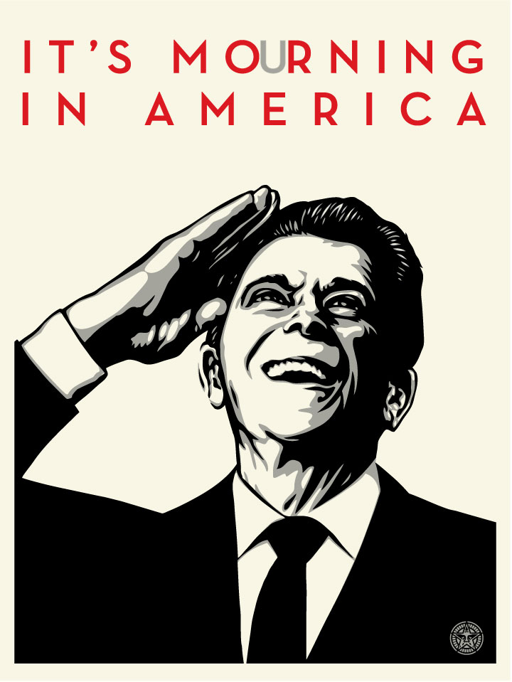 It’s Mourning In America, by Shepard Fairey, 2011