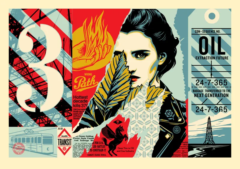Wrong Path Large Format, by Shepard Fairey, 2018