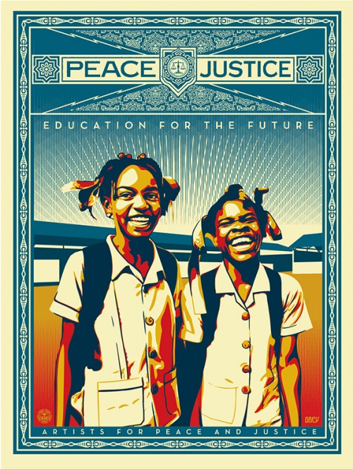 Peace And Justice – Haiti, by Shepard Fairey, 2013