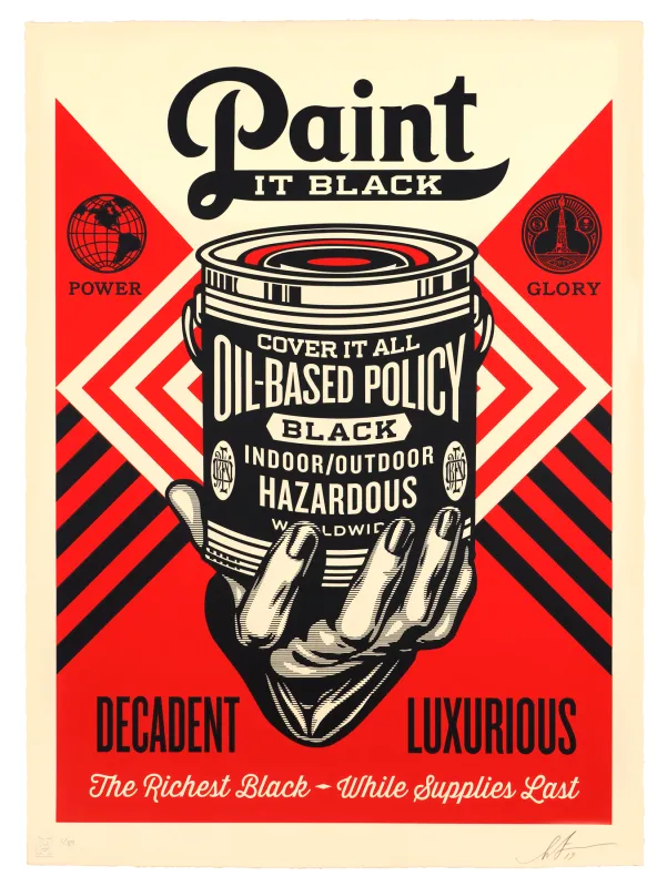 Paint It Black, by Shepard Fairey, 2023