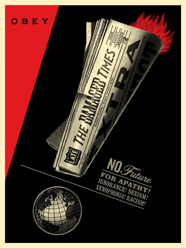 Damaged Times, by Shepard Fairey, 2017
