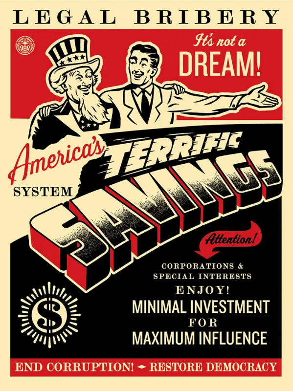 America’s Savings, by Shepard Fairey, 2016