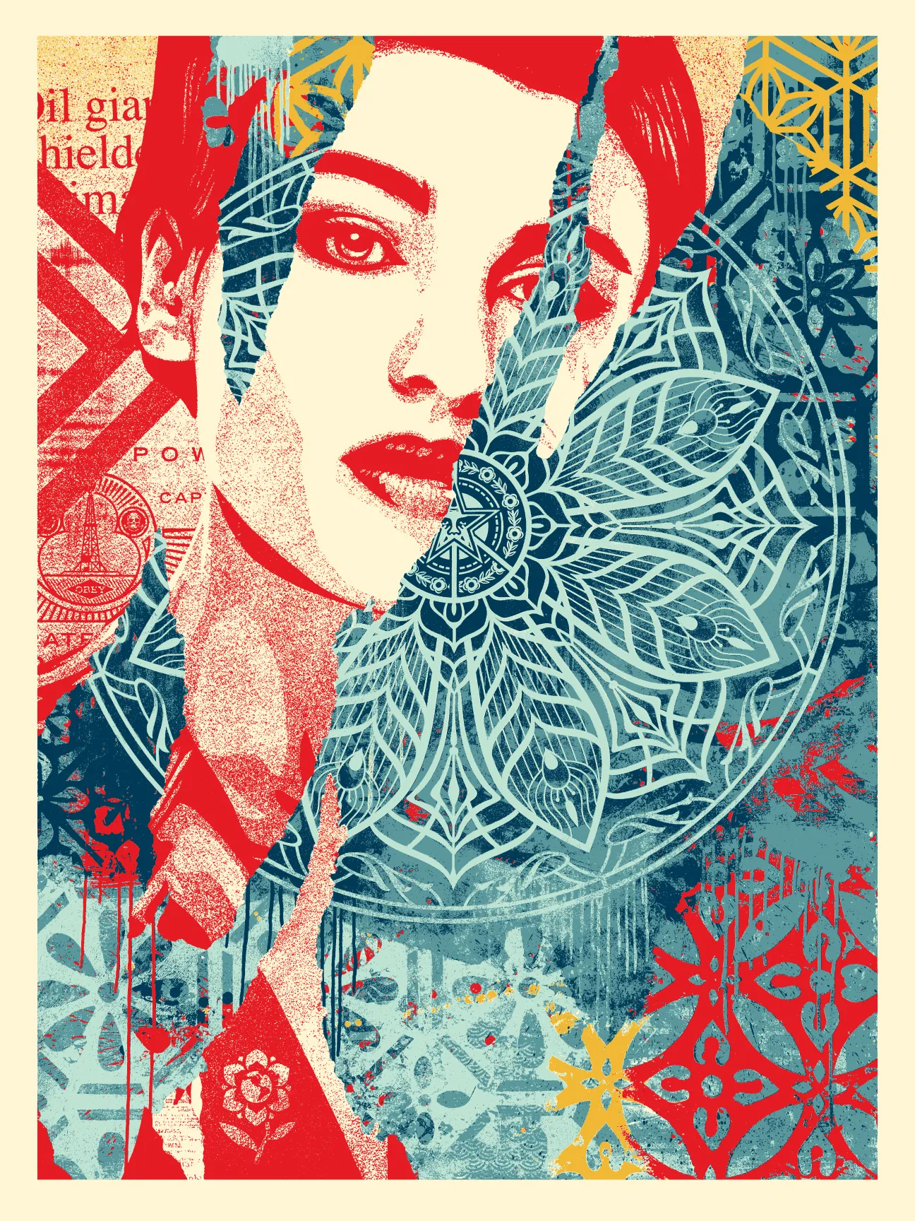 Fractured Harmony, by Shepard Fairey, 2025