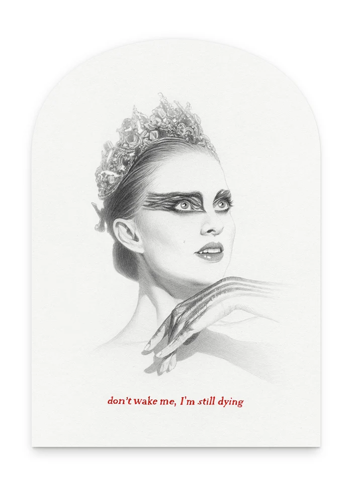 don't wake me, I'm still dying. 5x7 Original Art, by Rory Kurtz thumbnail 2