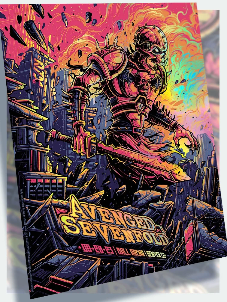 Avenged Sevenfold Denver Variant Rainbow Foil AP, by Dan Mumford thumbnail 2