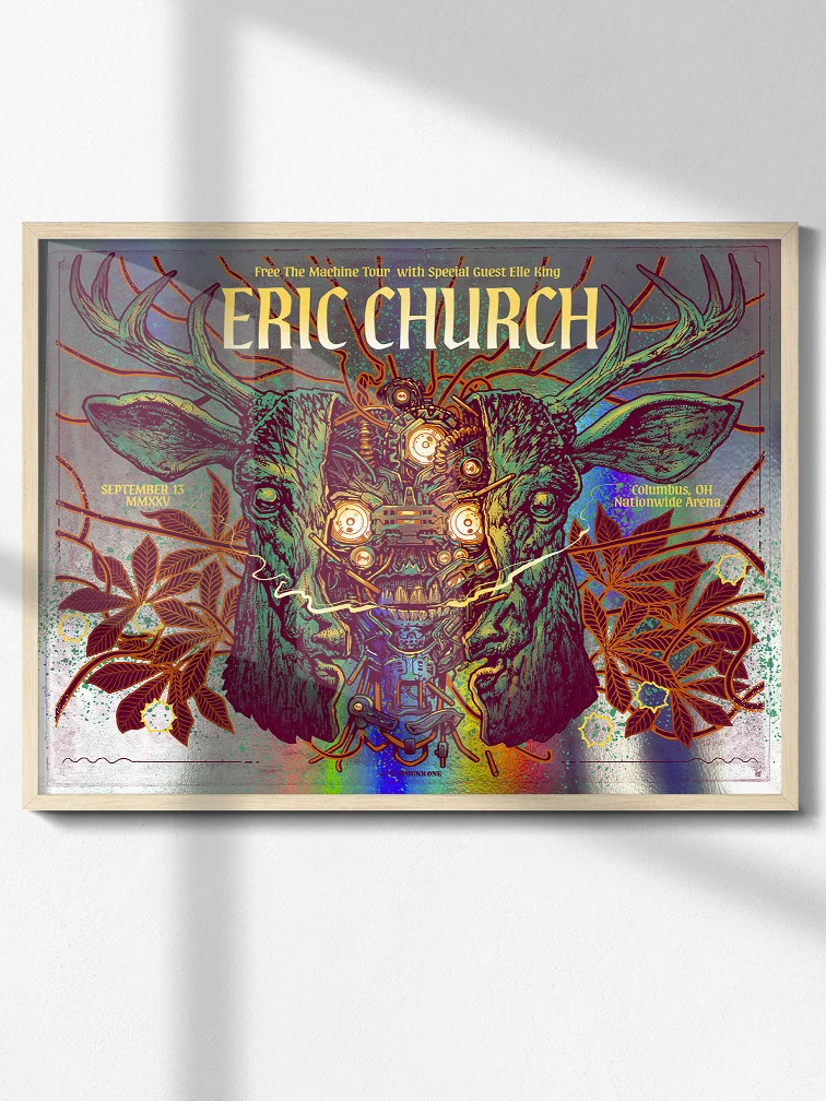 Eric Church Columbus Variant AP Rainbow Foil, by Munk One thumbnail 3
