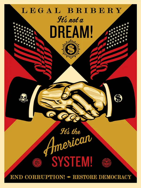 End Corruption, by Shepard Fairey, 2019