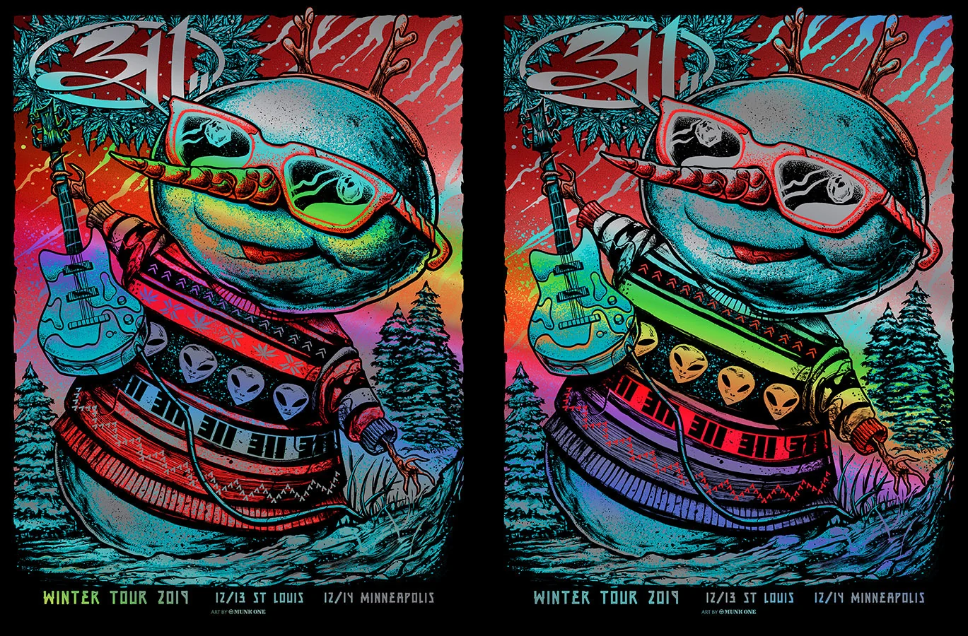 311 Winter Tour Rainbow Foil Winter Tour Uncut AP, by Munk One thumbnail 2