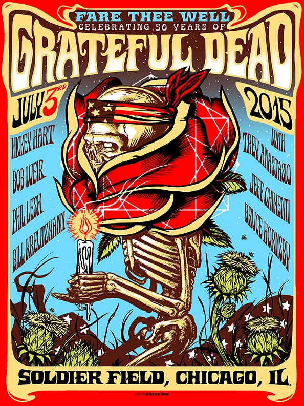 Grateful Dead Fare Thee Well 3 Print Set, by Munk One thumbnail 2