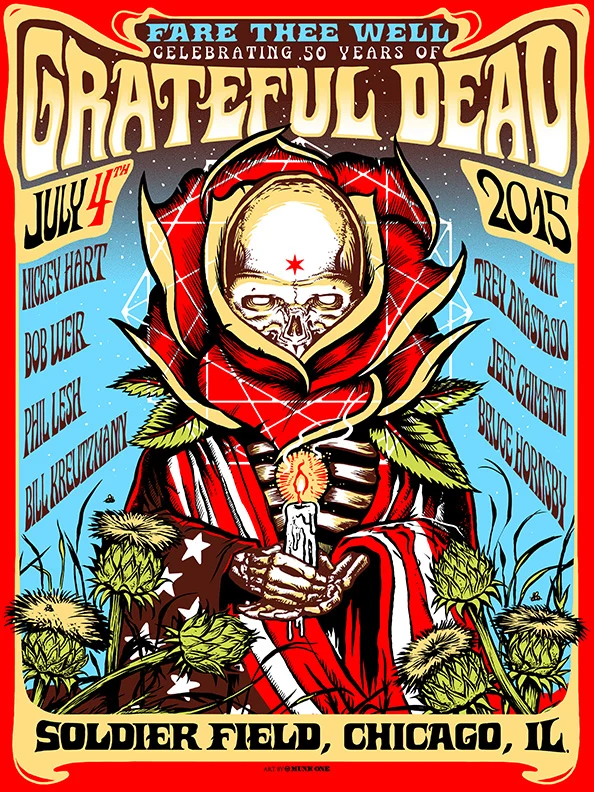 Grateful Dead Fare Thee Well 3 Print Set, by Munk One thumbnail 3