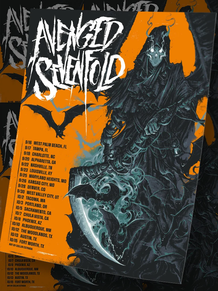 Avenged Sevenfold Leg 2 Orange Variant AP, by Collin Estrada