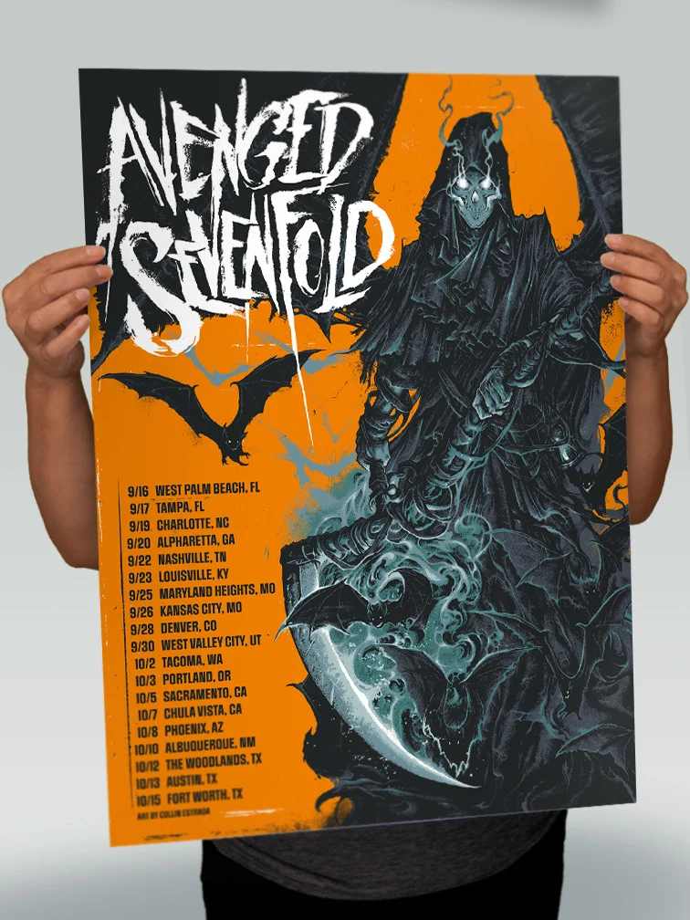 Avenged Sevenfold Leg 2 Orange Variant AP, by Collin Estrada thumbnail 2