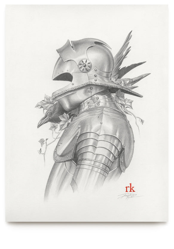 Sallet II Original Graphite Art, by Rory Kurtz
