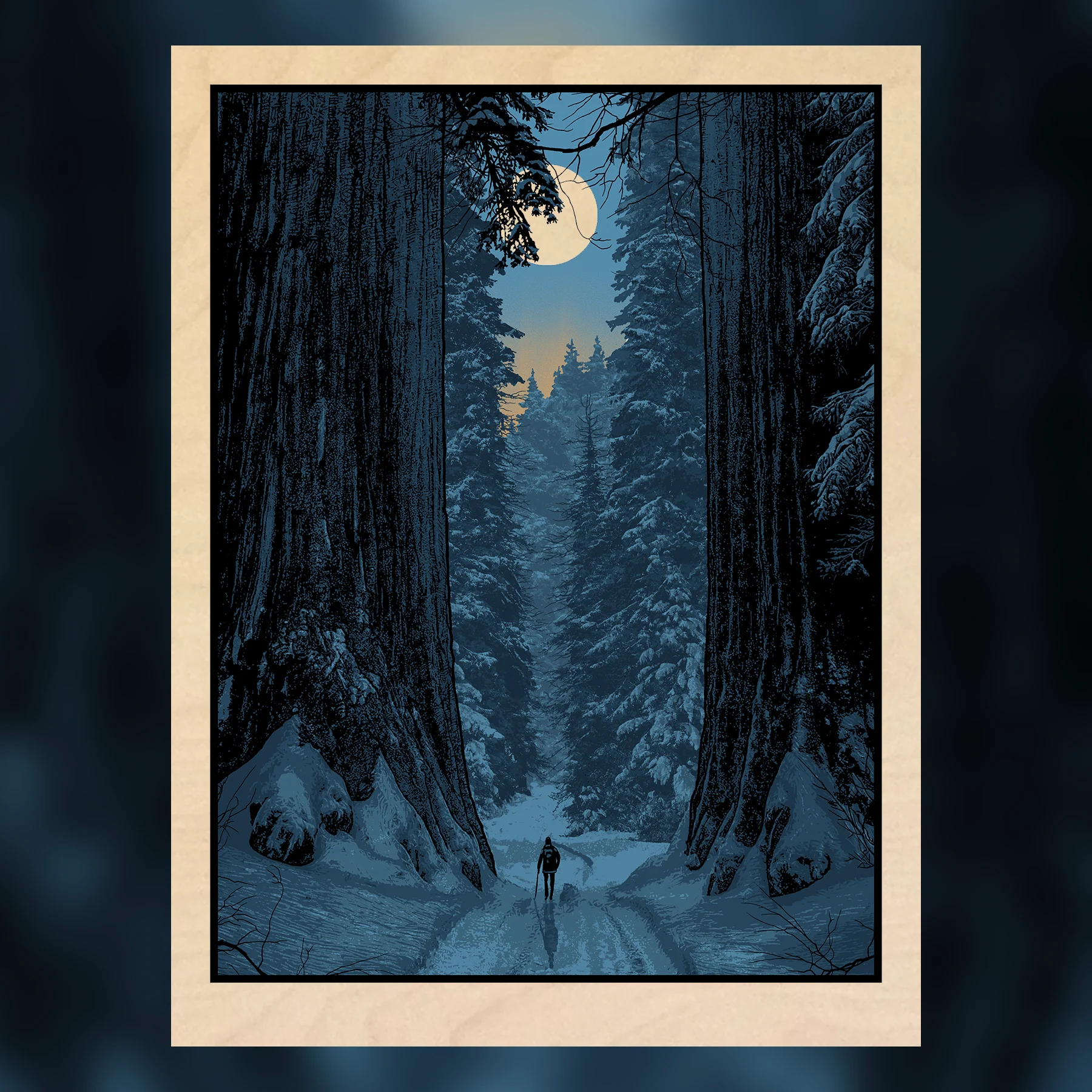 Wolf Moon (wood panel) - LA Luna #1, by Dan McCarthy thumbnail 3