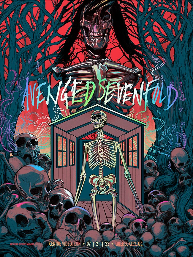 Avenged Sevenfold Quebec Blue Variant Rainbow Foil AP, by Nimit Malavia