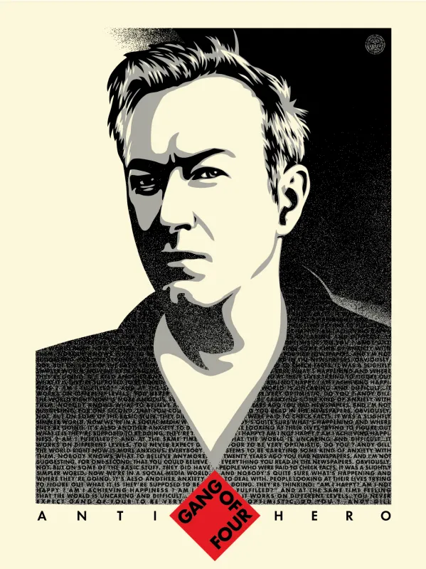 Andy Gill Anti-hero, by Shepard Fairey, 2020