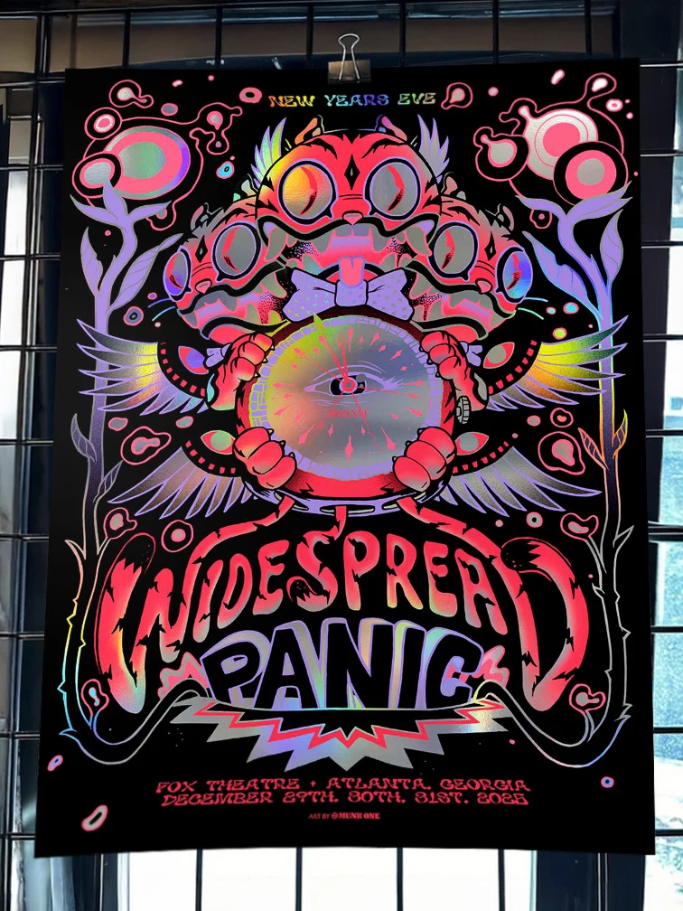 Widespread Panic Nye Atlanta Variant Rainbow Foil AP, by Munk One thumbnail 3