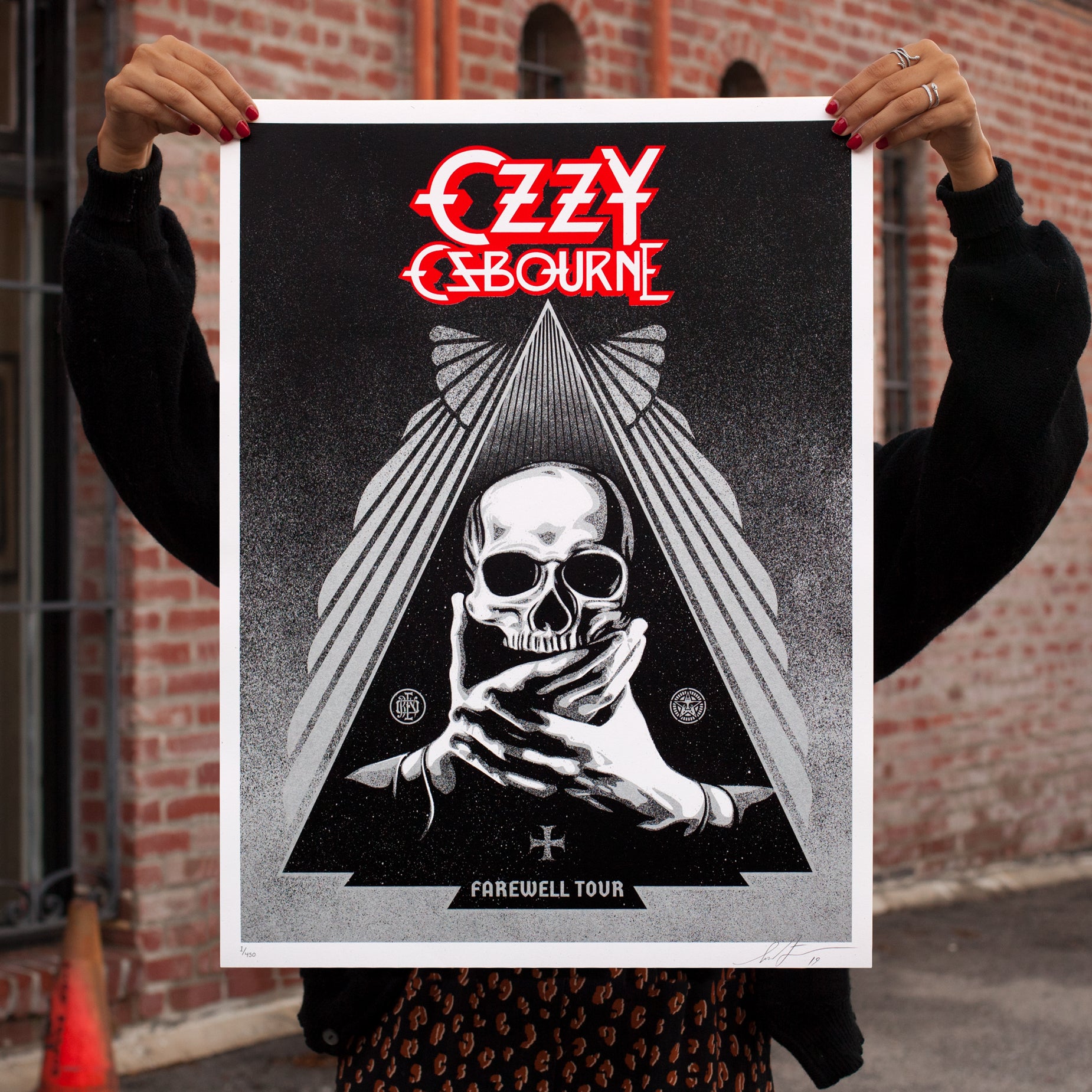 Ozzy Farewell Tour (silver), by Shepard Fairey, 2025