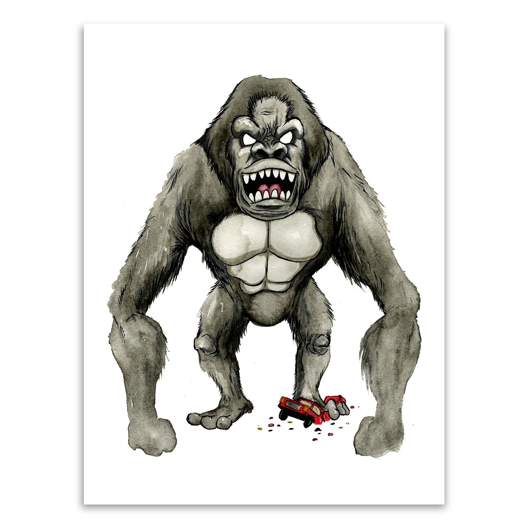 King Kong Original Art, by Alex Pardee thumbnail 2