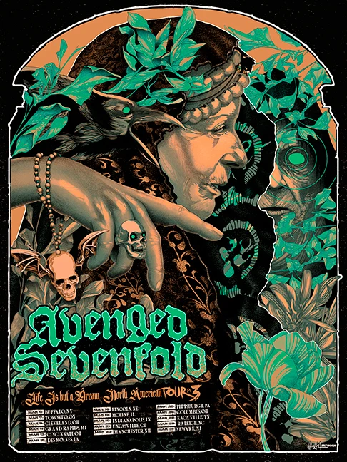 Avenged Sevenfold Multi Date Green Variant AP, by Wildner Lima