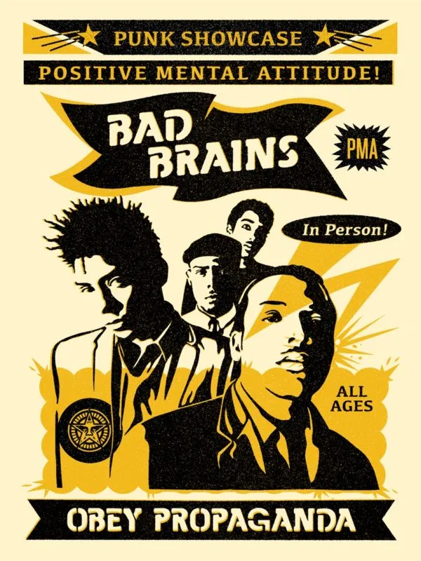 Bad Brains Punk Showcase (rock For Light), by Shepard Fairey, 2016