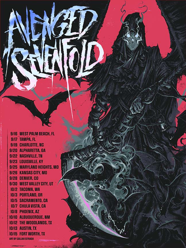 Avenged Sevenfold Leg 2 Pink Variant Rainbow Foil AP, by Collin Estrada