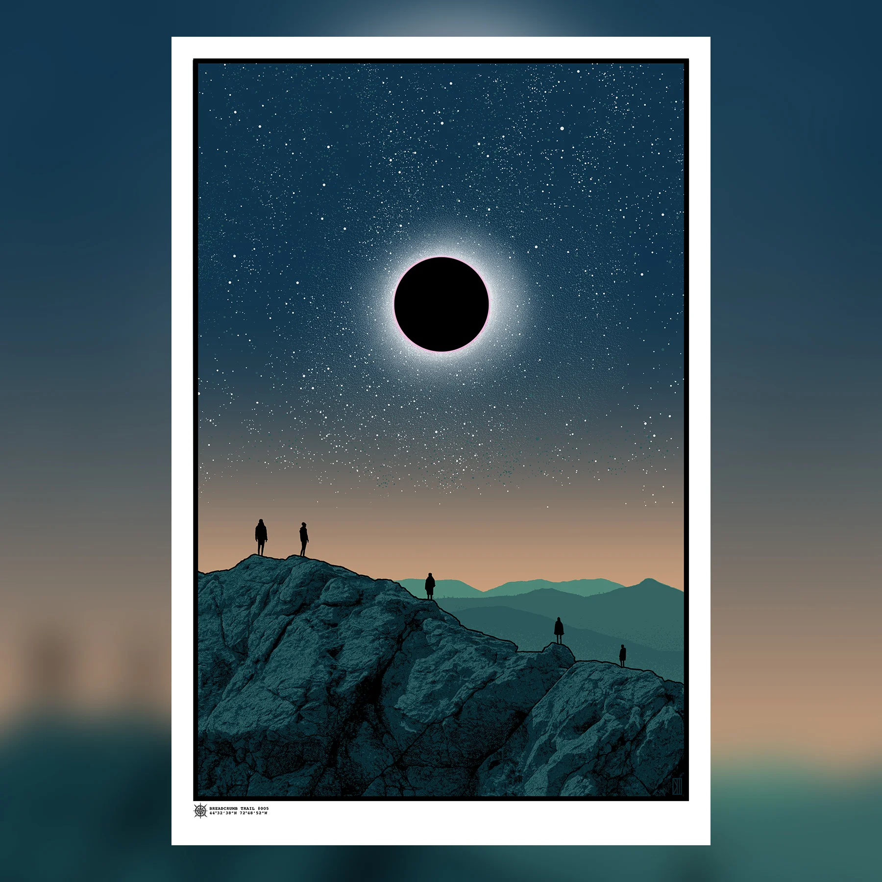 Solar Eclipse - 44°32′38″N 72°48′52″W - Breadcrumb trail #005, by Dan McCarthy, 2024 thumbnail 2