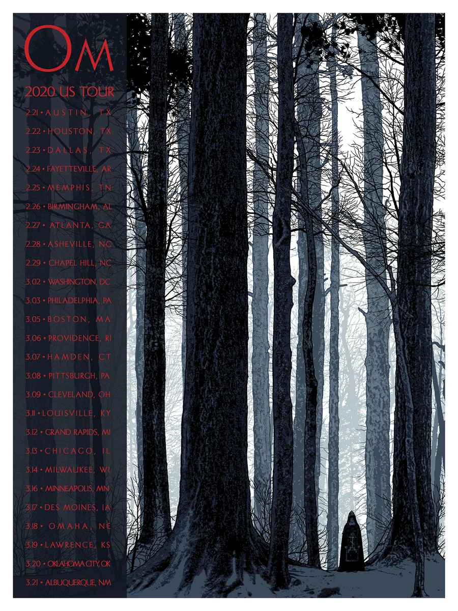 Om - Us Tour Poster, by Dan McCarthy, 2020