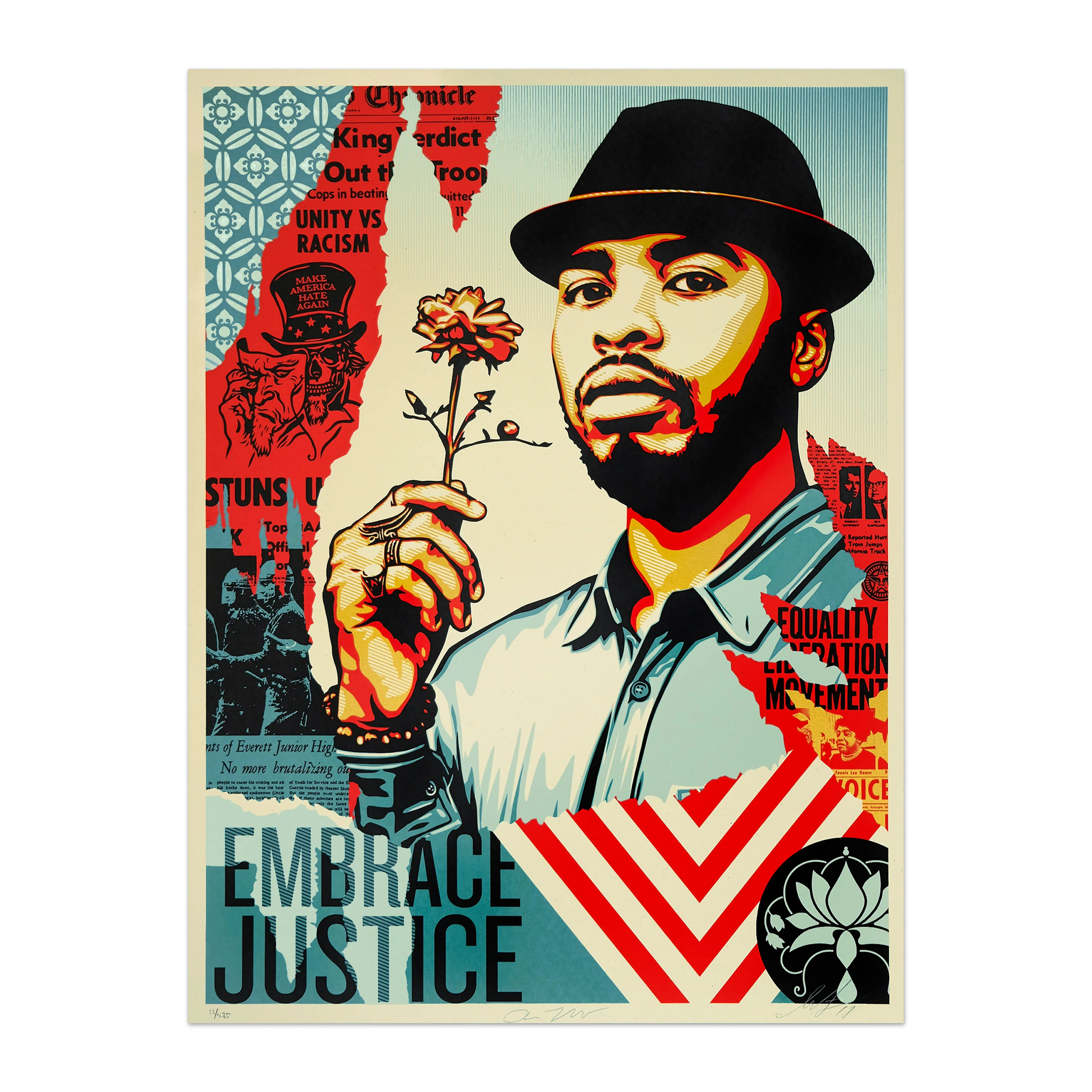 Embrace Justice, Archive, by Shepard Fairey, 2017