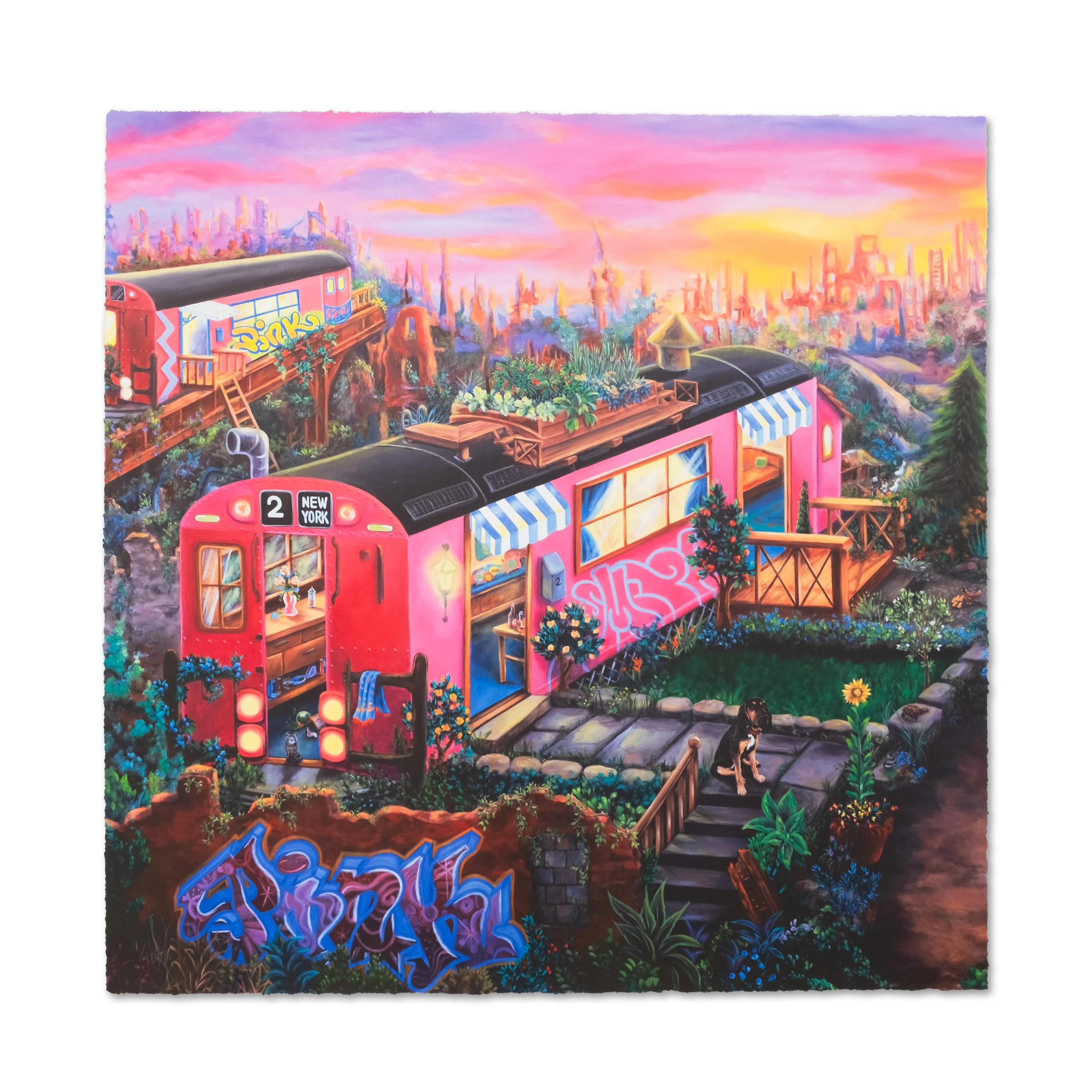 Subway Village Diptych, by LADY PINK thumbnail 2