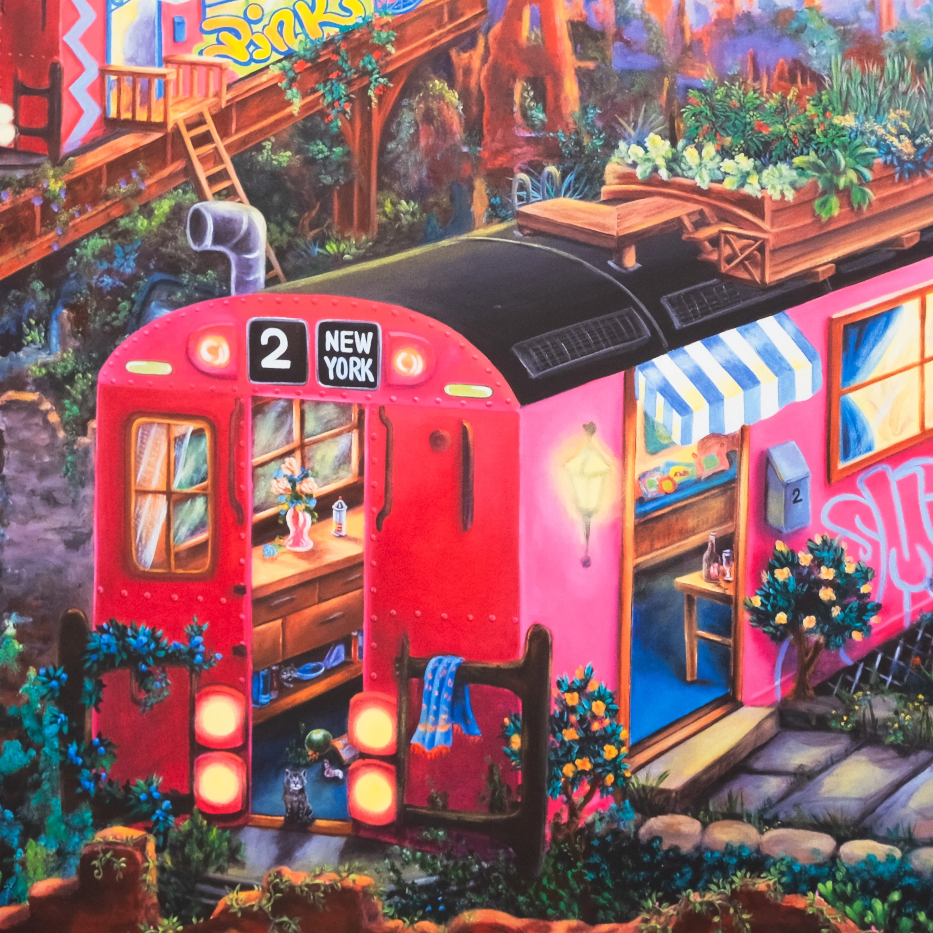 Subway Village Diptych, by LADY PINK thumbnail 3