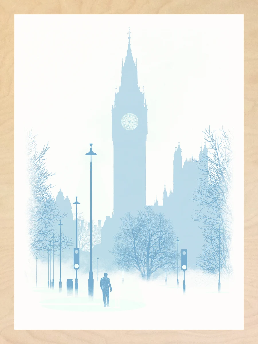 Time Is a Gift - Blue Edition - Wood Panel, by Dan McCarthy thumbnail 2