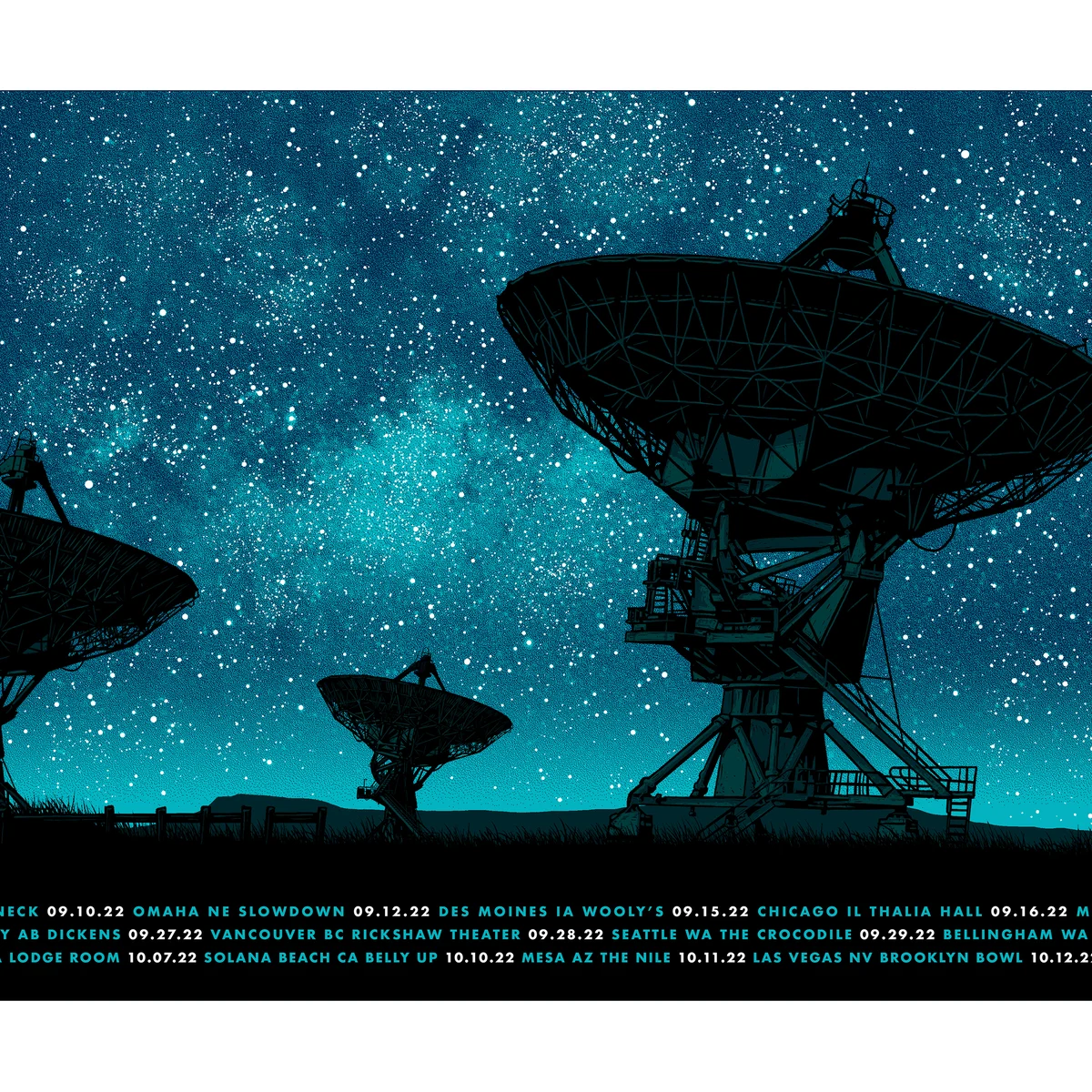 2 available - Om - tour poster - Blue, by Dan McCarthy, 2022 thumbnail 3