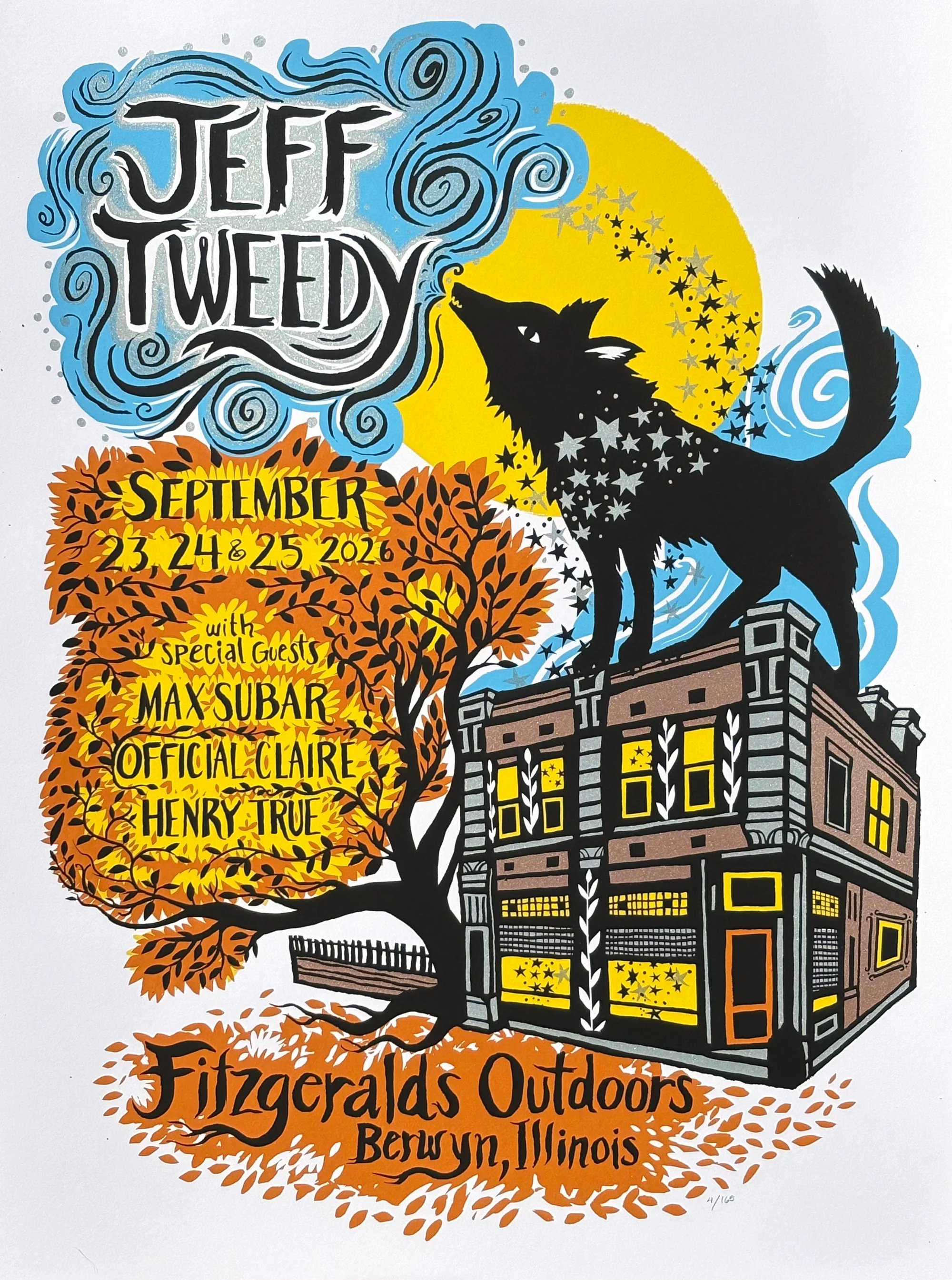 Jeff Tweedy Limited Edition Screenprinted Poster, by Diana Sudyka thumbnail 2