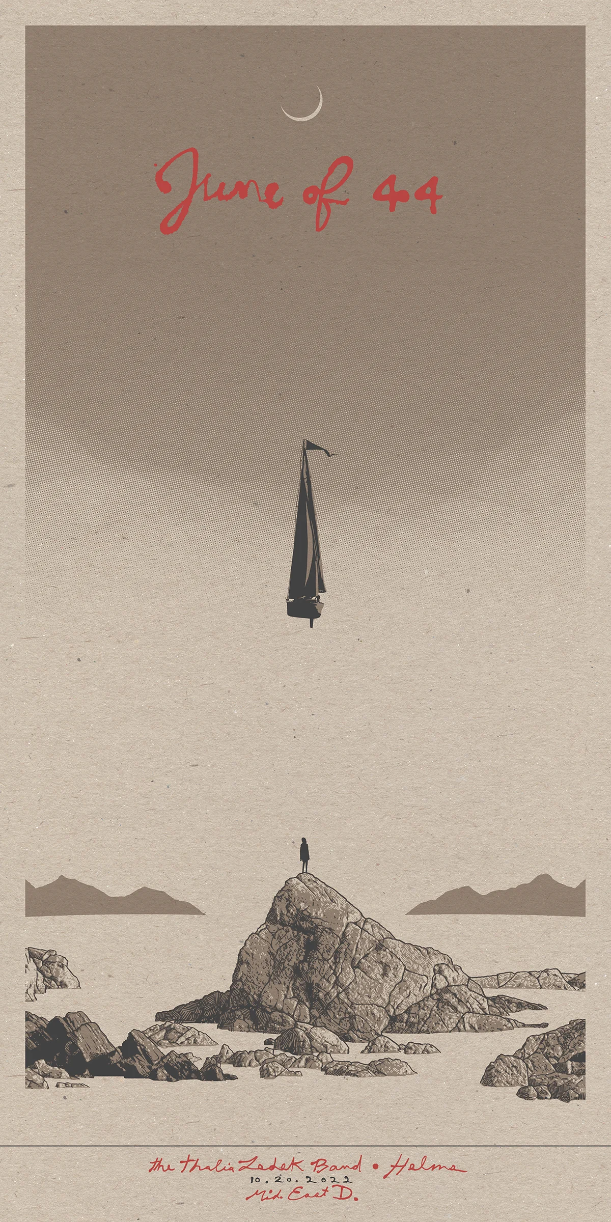 June of 44 - Gig Poster, by Dan McCarthy thumbnail 2