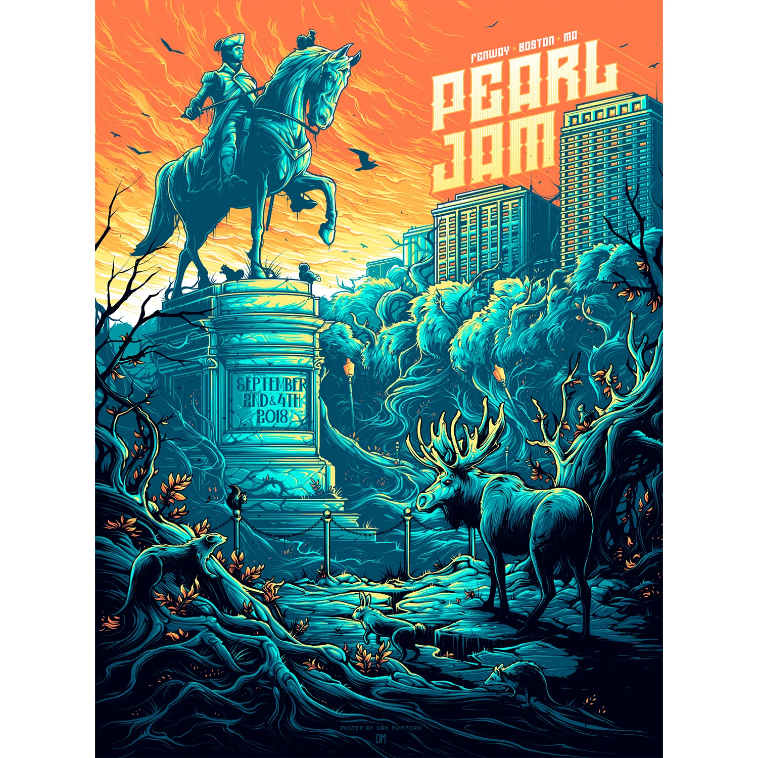 Pearl Jam - Fenway, by Dan Mumford, 2018