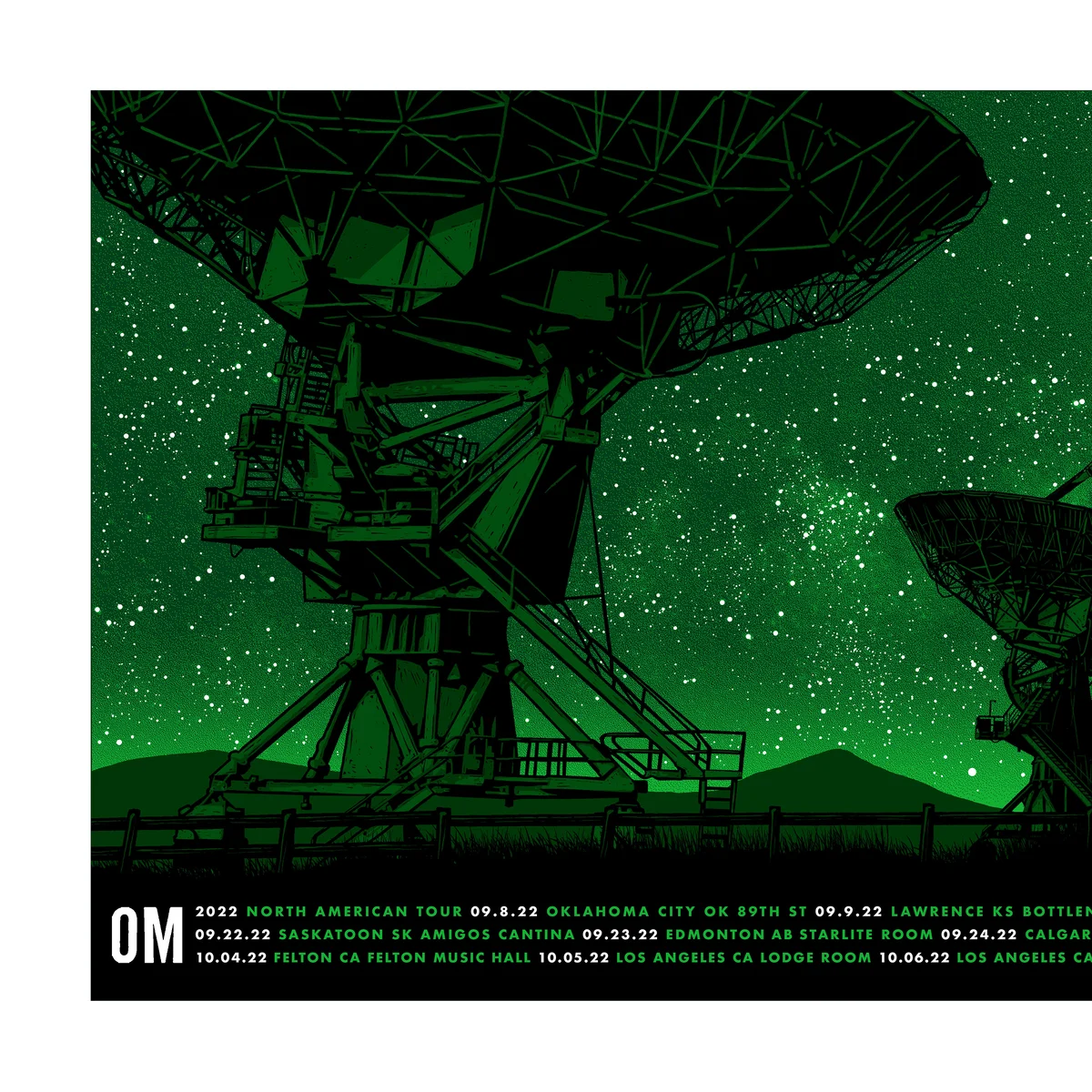 1 available - Om - Tour Poster - Green Variant, by Dan McCarthy, 2022 thumbnail 2