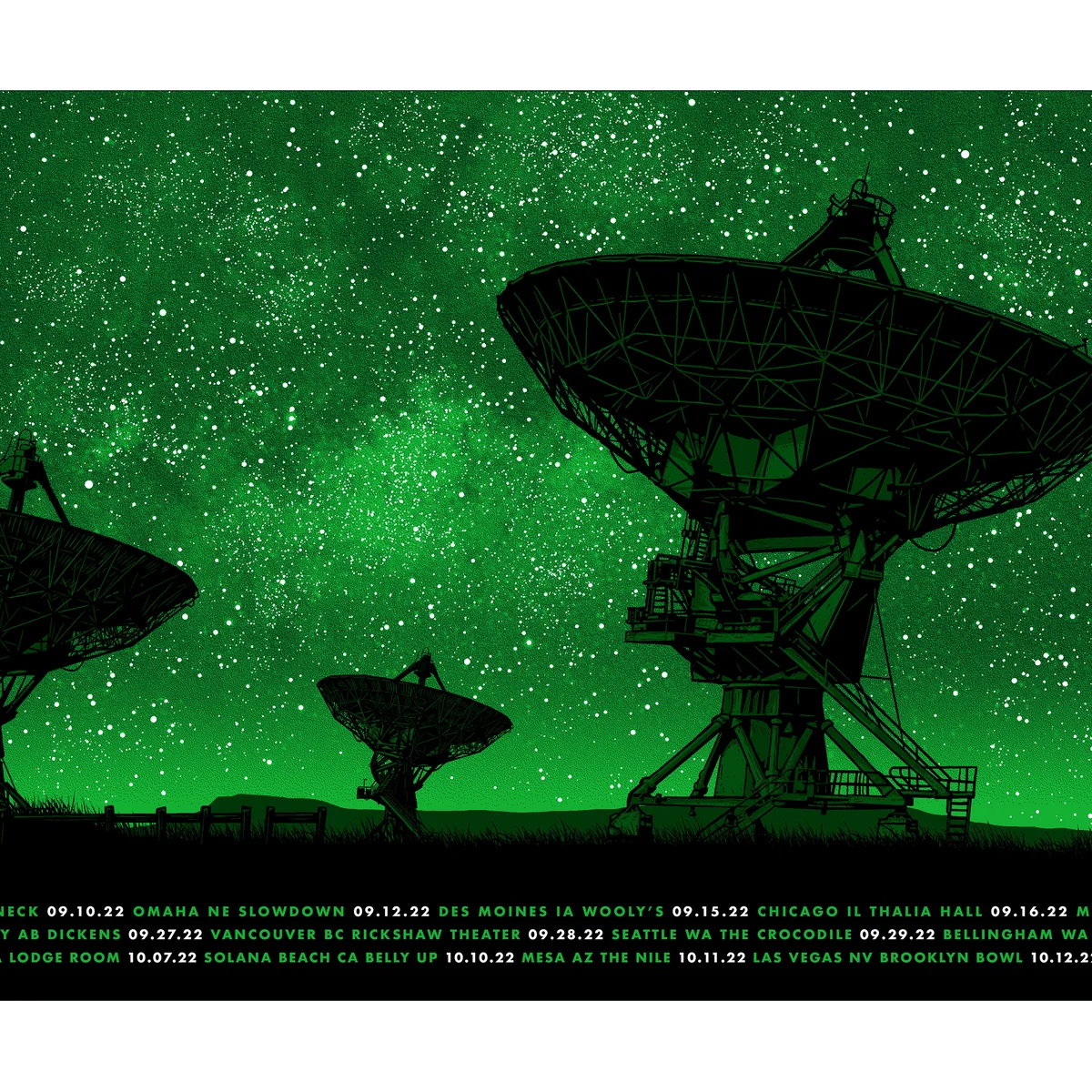 1 available - Om - Tour Poster - Green Variant, by Dan McCarthy, 2022 thumbnail 3