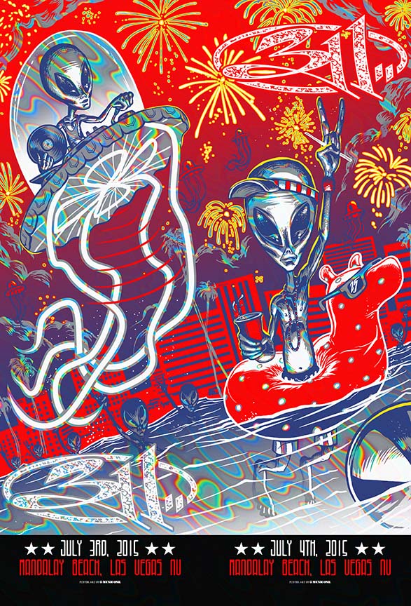311 July 4th Lava Foil Uncut AP, by Munk One, 2015