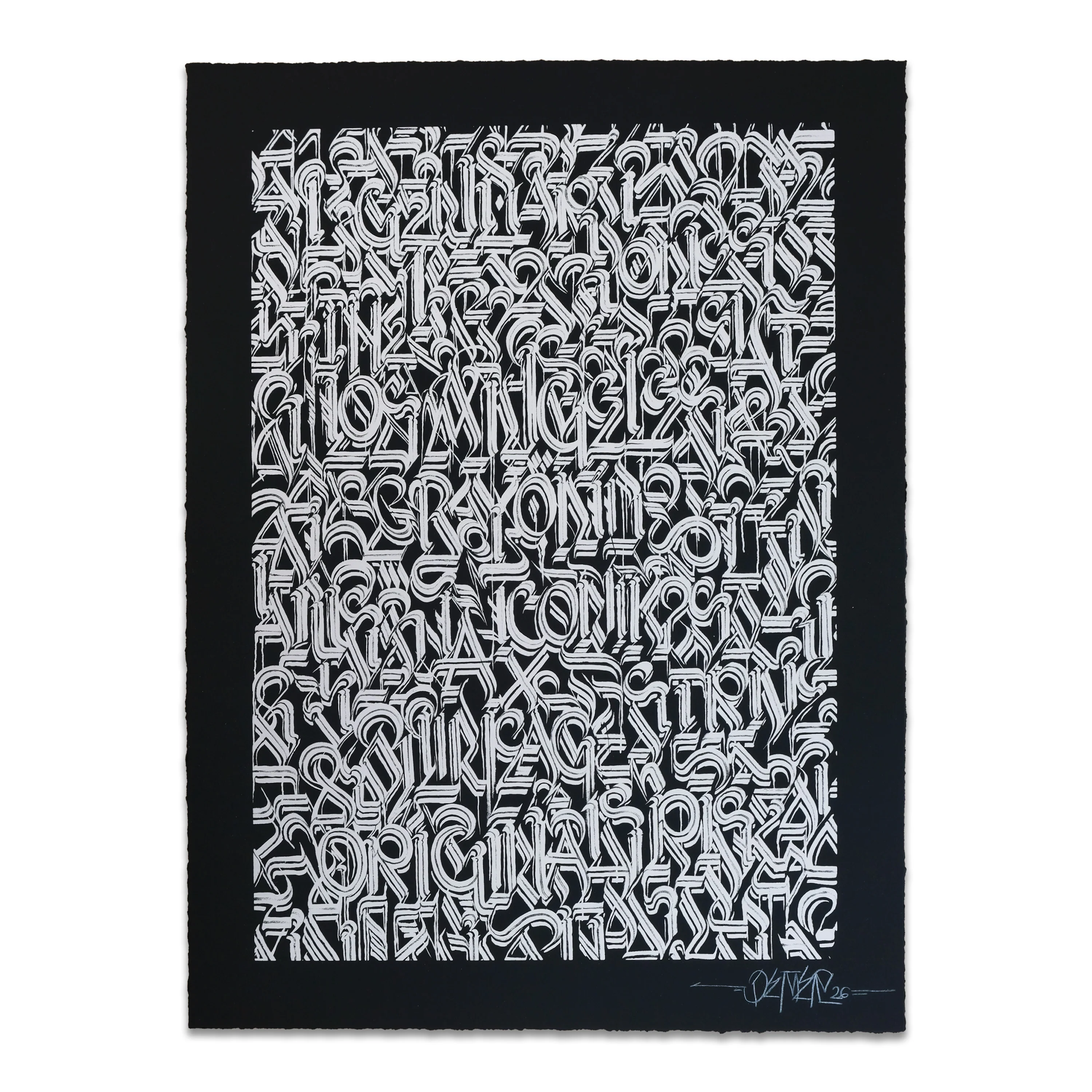 Los Angeles and Beyond (Silver on Black), by DEFER