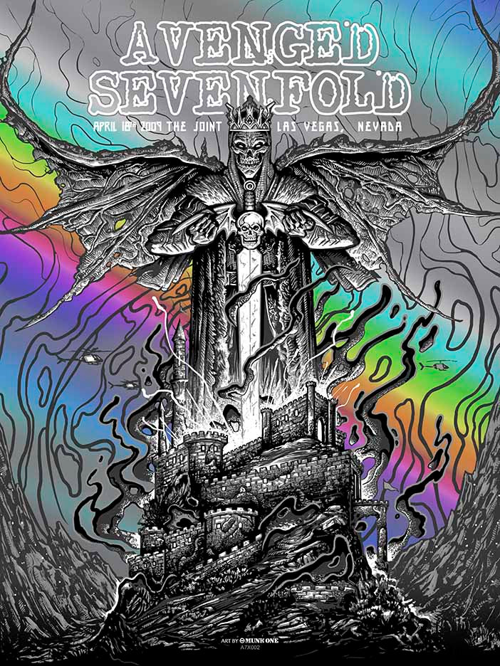 Avenged Sevenfold Vegas Monochrome Foil, by Munk One, 2009