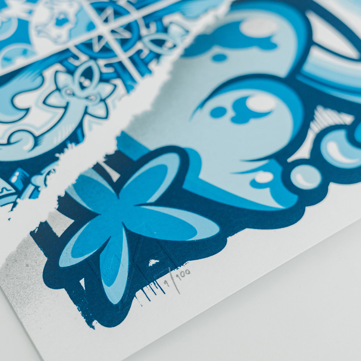 We Are, by Add Fuel, 2023, Four-colour hand pulled screen print on Astropack white 320 g/m2 paper, hand embellished thumbnail 2