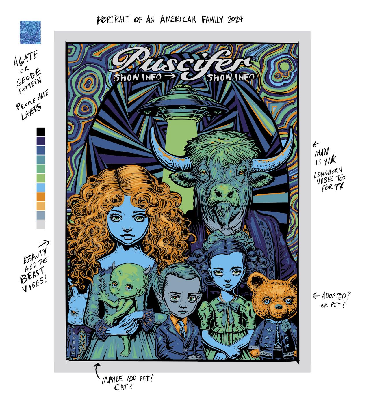 Puscifer - family portrait, by Todd Slater thumbnail 3