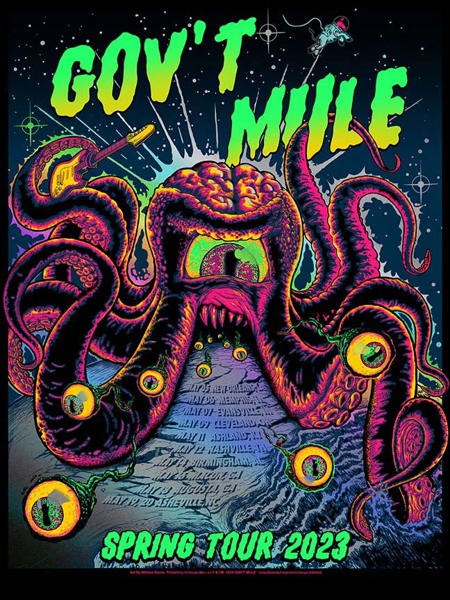 Gov'T Mule Spring Tour Rainbow Foil AP, by William Borde