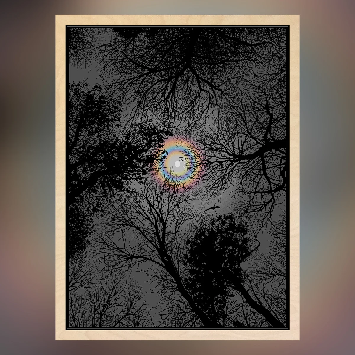 Night Sky - Grey Variant - Wood Panel, by Dan McCarthy
