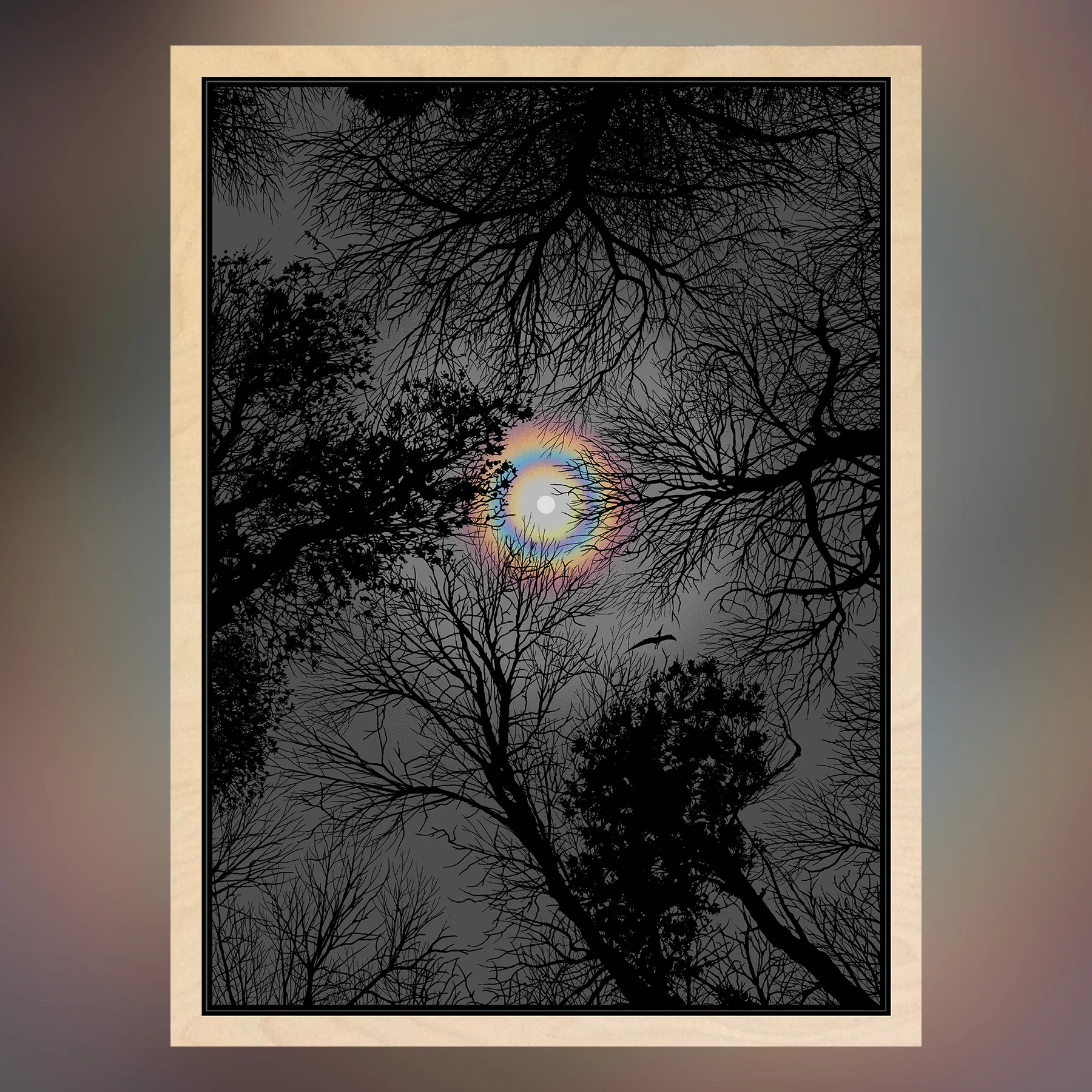Night Sky - Grey Variant - Wood Panel, by Dan McCarthy thumbnail 2