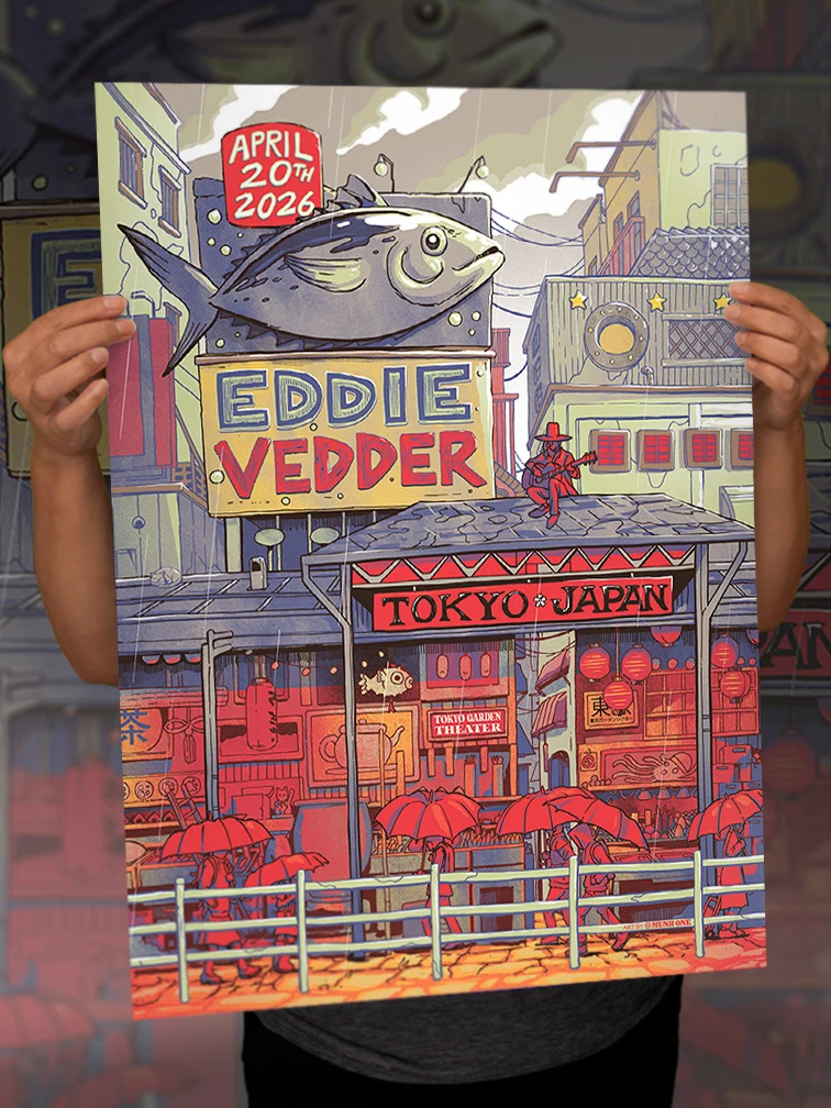 Eddie Vedder Tokyo Variant AP White Stock, by Munk One thumbnail 3