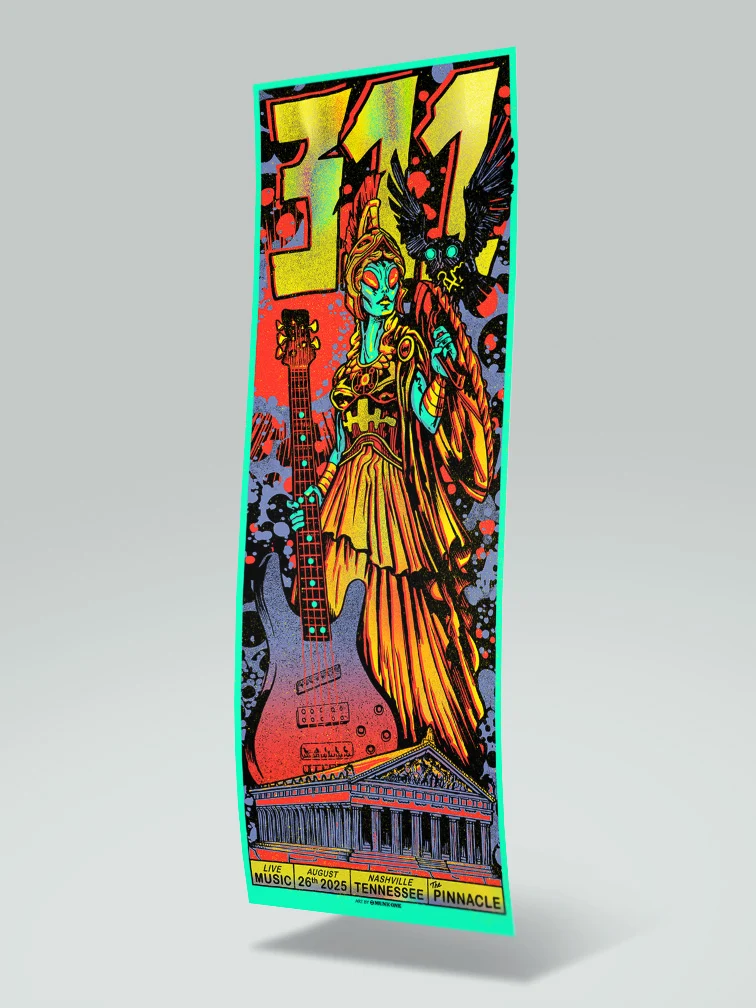 311 Nashville AP Variant Glow in the Dark Rainbow Foil, by Munk One thumbnail 2