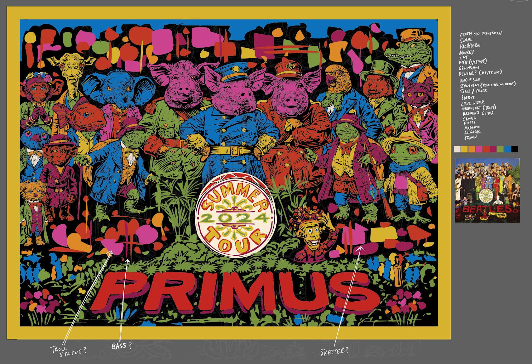 Primus - Tour Poster, by Todd Slater, 2024 thumbnail 3