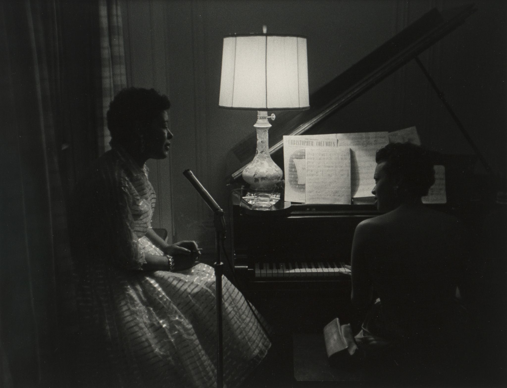 Roy DeCarava, Billie and Hazel at party, 1957